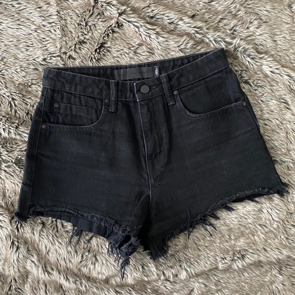 Denim x Alexander Wang Black Jean Bite Shorts